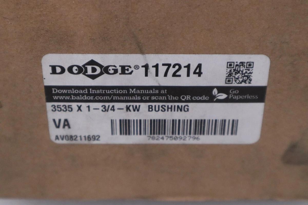 DODGE 3535 X 1 3/4 KW 117214  TAPER LOCK BUSHING NEW OPEN BOX STK CC115