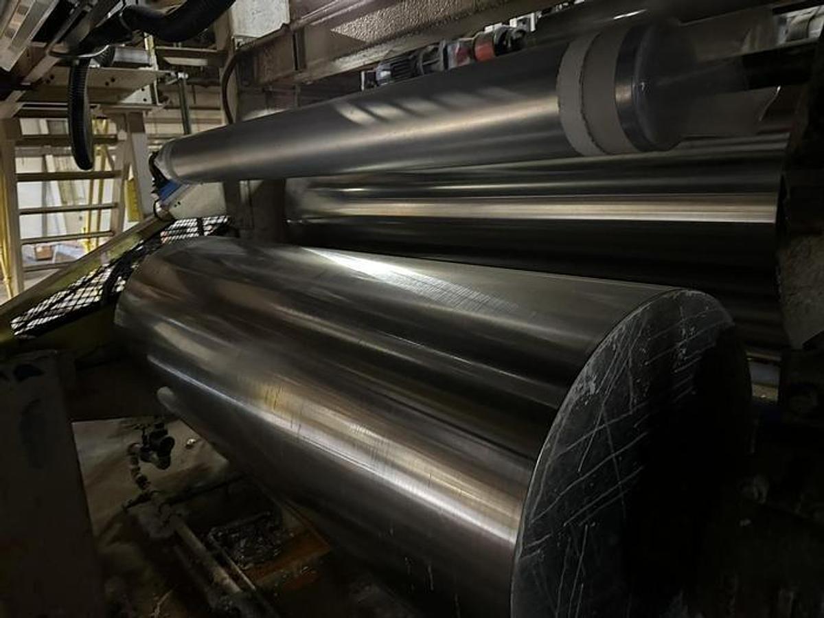 Used 63" WEB WIDTH BLACK CLAWSON CHILLED ROLL (2) ROLL STATION