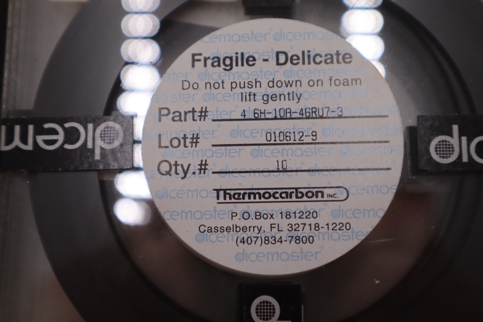 Used THERMOCARBON RESIN BONDED DIAMOND DICING BLADE 4.6H 10A SILICON DISCO #K1786Q2