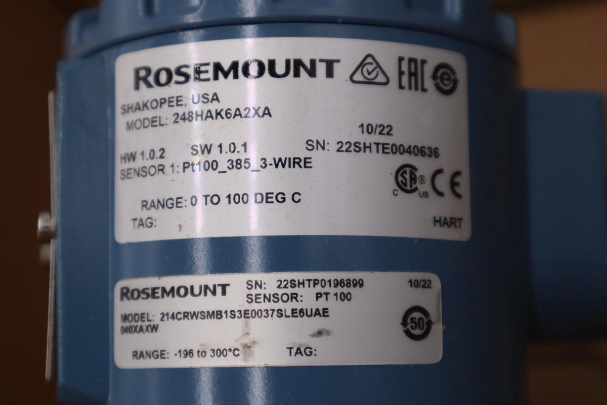 ROSEMOUNT , 248HAK6A2XA, TEMP. TRANSMITTER , 241CRWSMB1S3E0037SLE6UAE NEW IN BOX