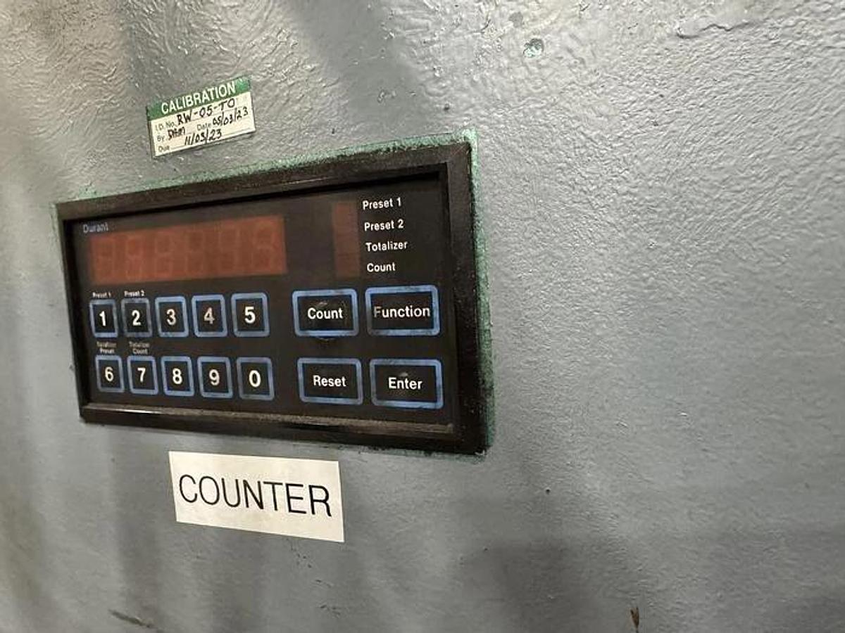 Used 72" DUSENBERY 613 COUNTER ROLL SLITTER REWINDER