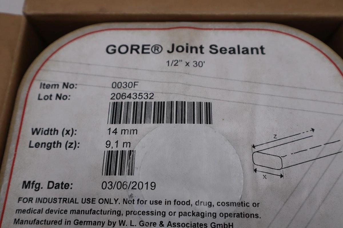 Used GORE JOINT SEALANT 0030F 1/2" - 30' - STOCK GF223A