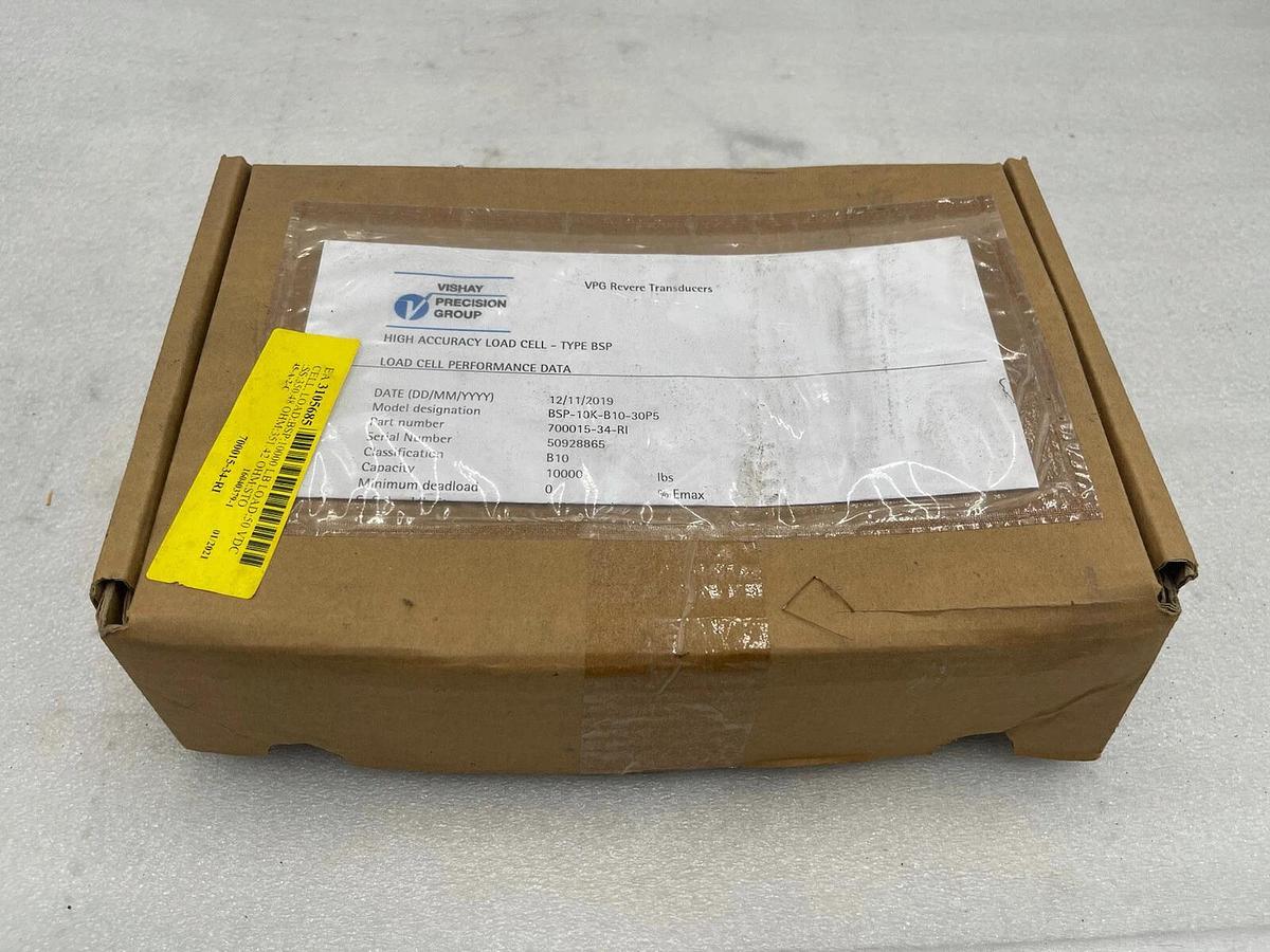 Used New Vishay BSP-100-B10-30P5 Revere Transducer Load Cell 10,000 Pounds Stock 3838