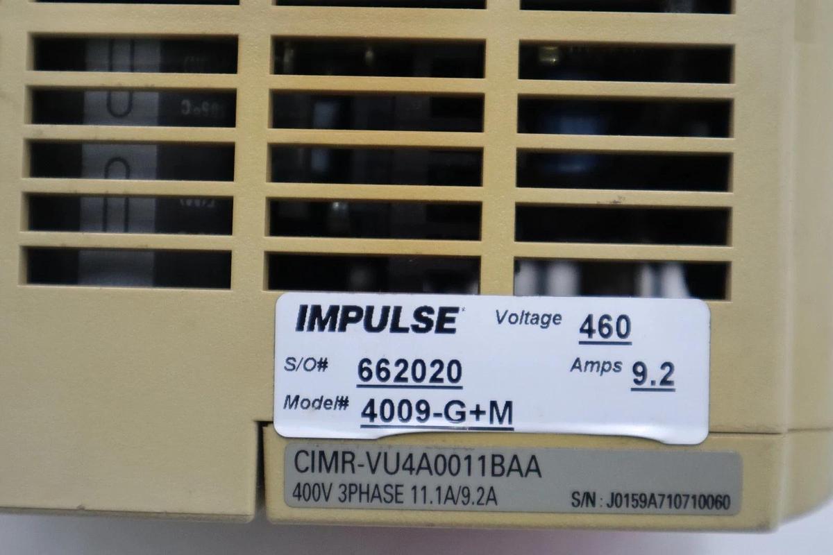 Used YASKAWA ELECTRIC CIMR-VU4A0011BAA 380-480VAC 14.0/10.4A - STOCK 3836CC