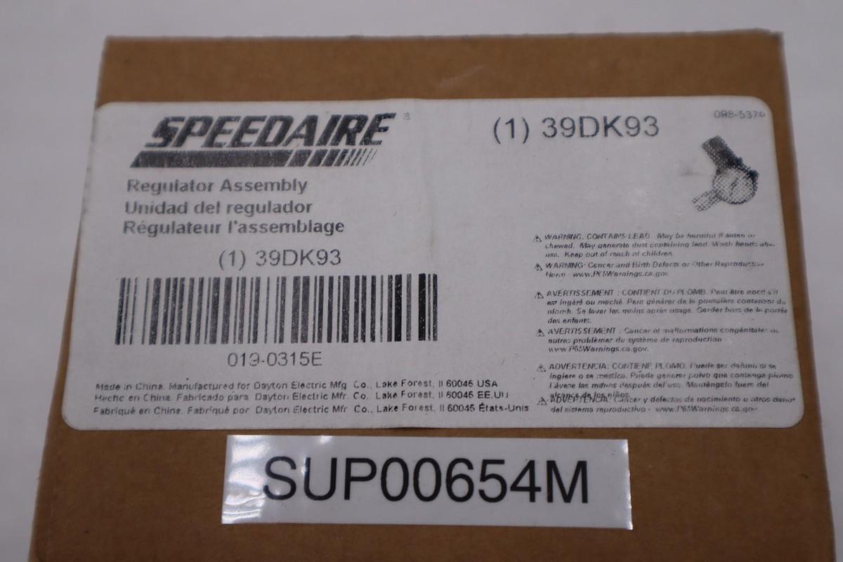 SPEEDAIRE 39DK93 REGULATOR ASSEMBLY STOCK #3288A