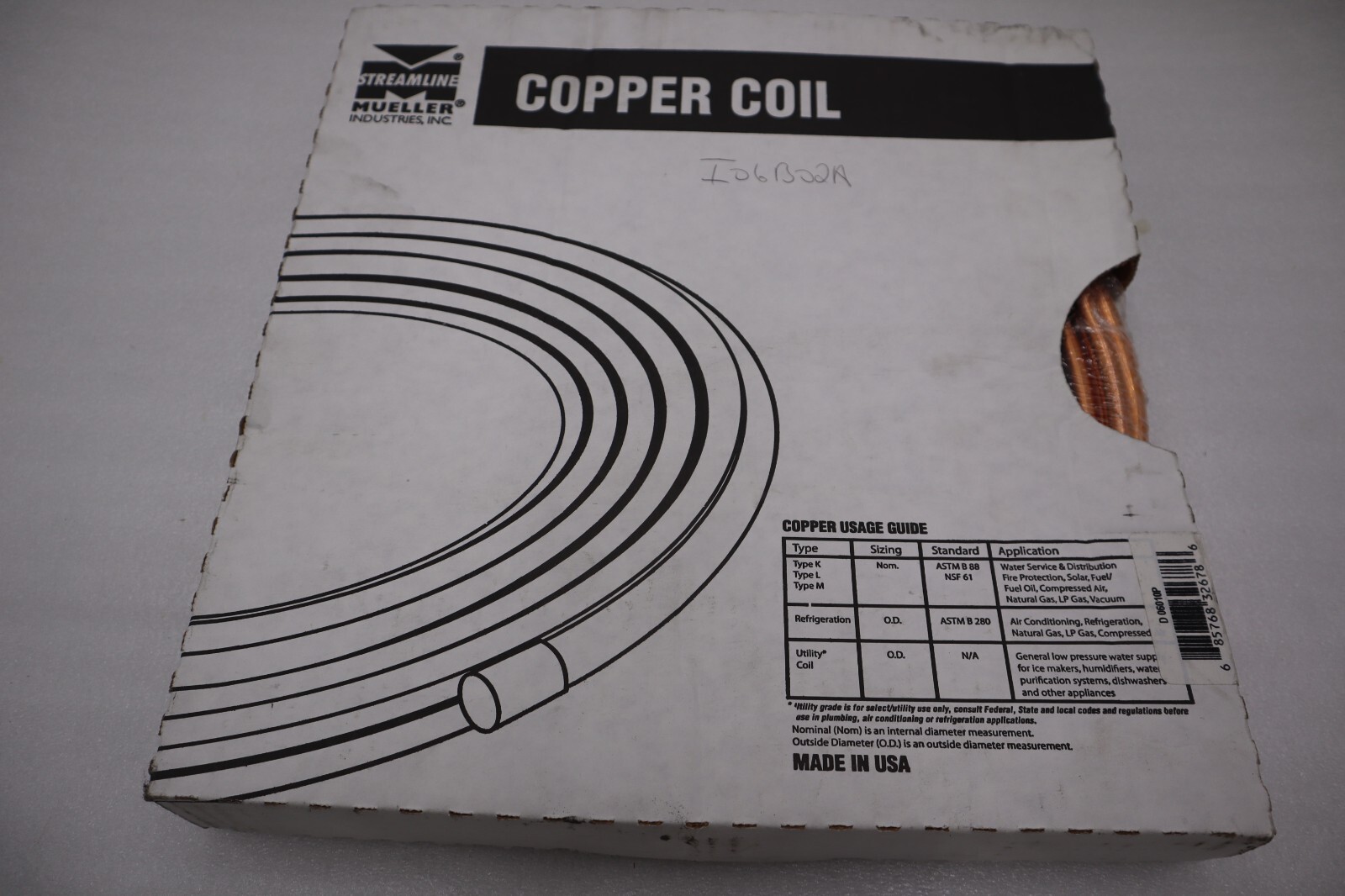 NEW IN BOX Streamline Copper Coil 3/8" OD x 10' Refrigeration STOCK H204