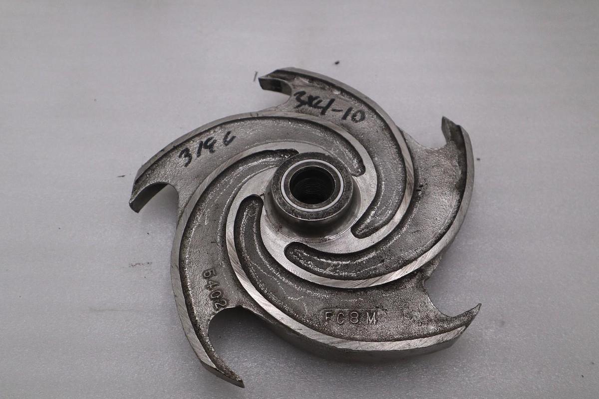 Used Goulds 5 Vane Impeller 3x4-10 Material: FC8M - STOCK G415B