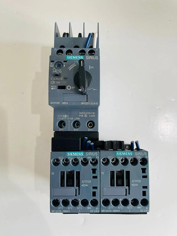 Used SIEMENS SIRIUS 3RV2011-0JA10 CIRCUIT / 3RT2015-1BB41/ 3RV2928-1K #K-872