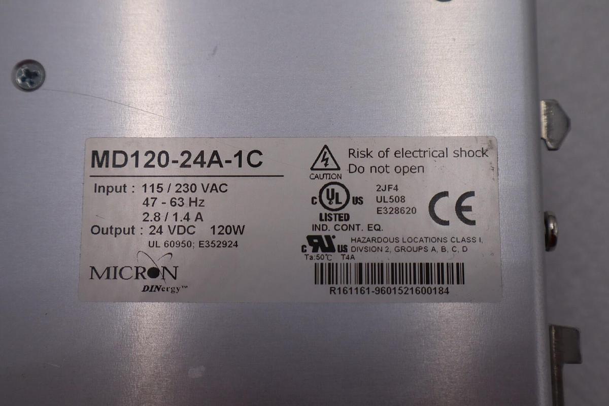 Used Micron Industries MD120-24A-1C Power Supply #K-265A