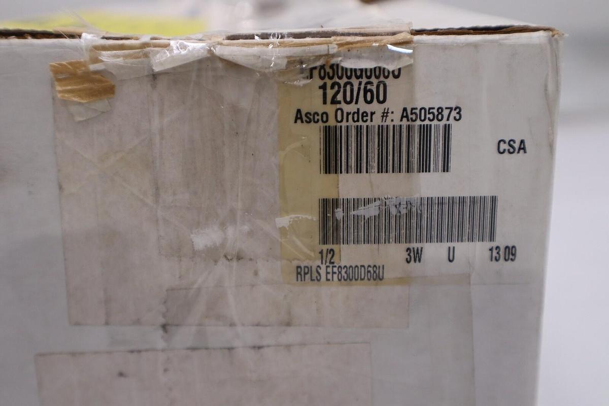 NEW IN BOX ASCO EF8300G068U 120/60 1/2 X 5/16 3W STOCK G537