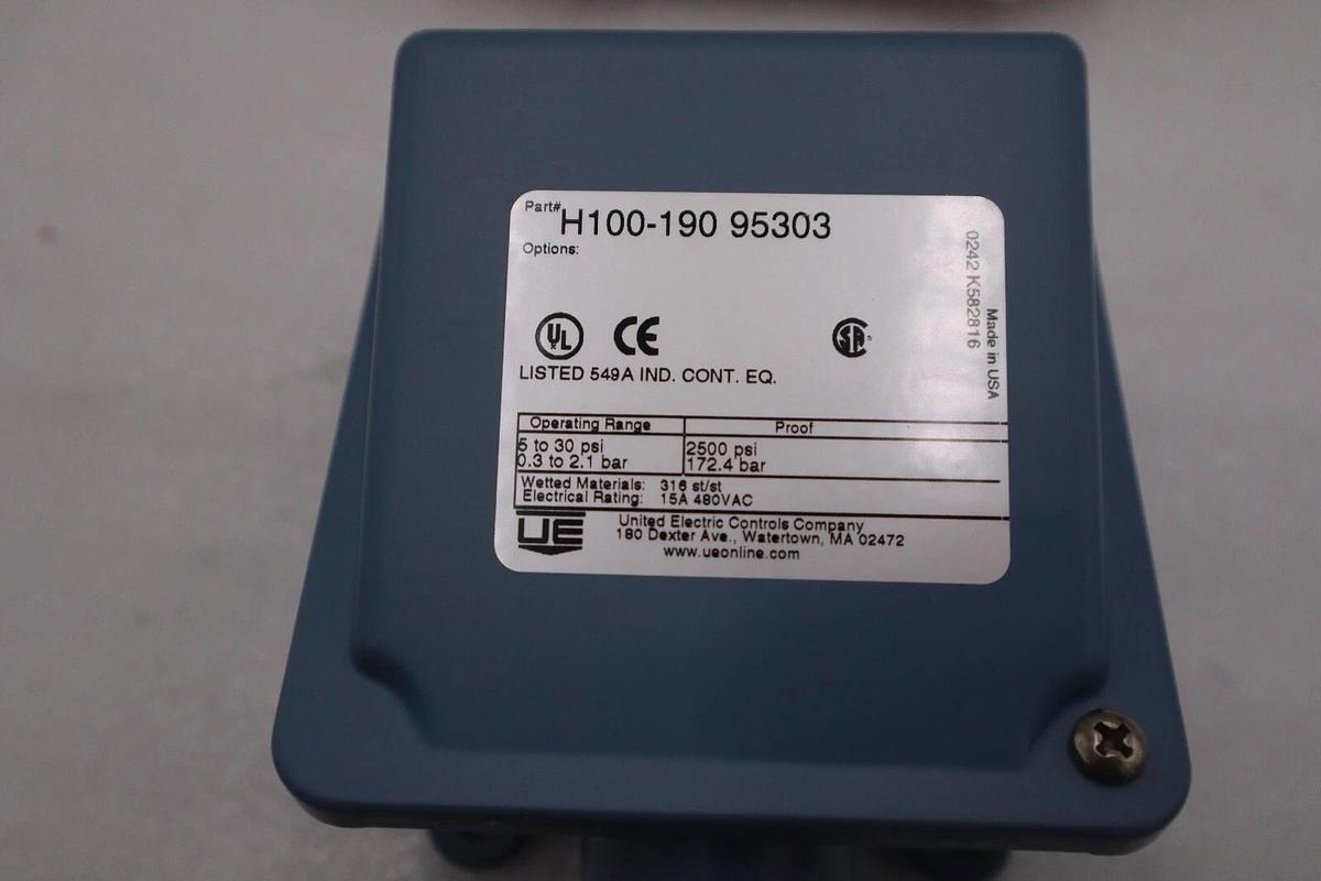 UNITED ELECTRIC H100-190-95303 / H10019095303 NEW UNIT STOCK G545A