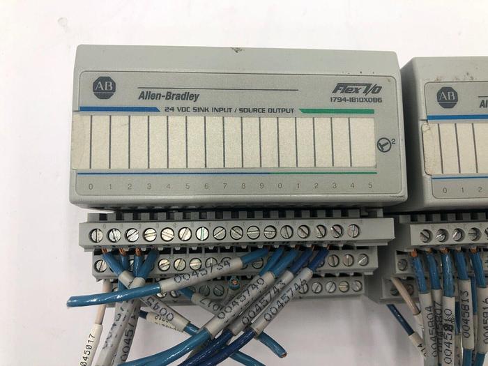 Used LOT OF 3 ALLEN BRADLEY 1794-IB10X0B6 / 1794-IB10XOB6 W/ 1794-TB3 STOCK 1568