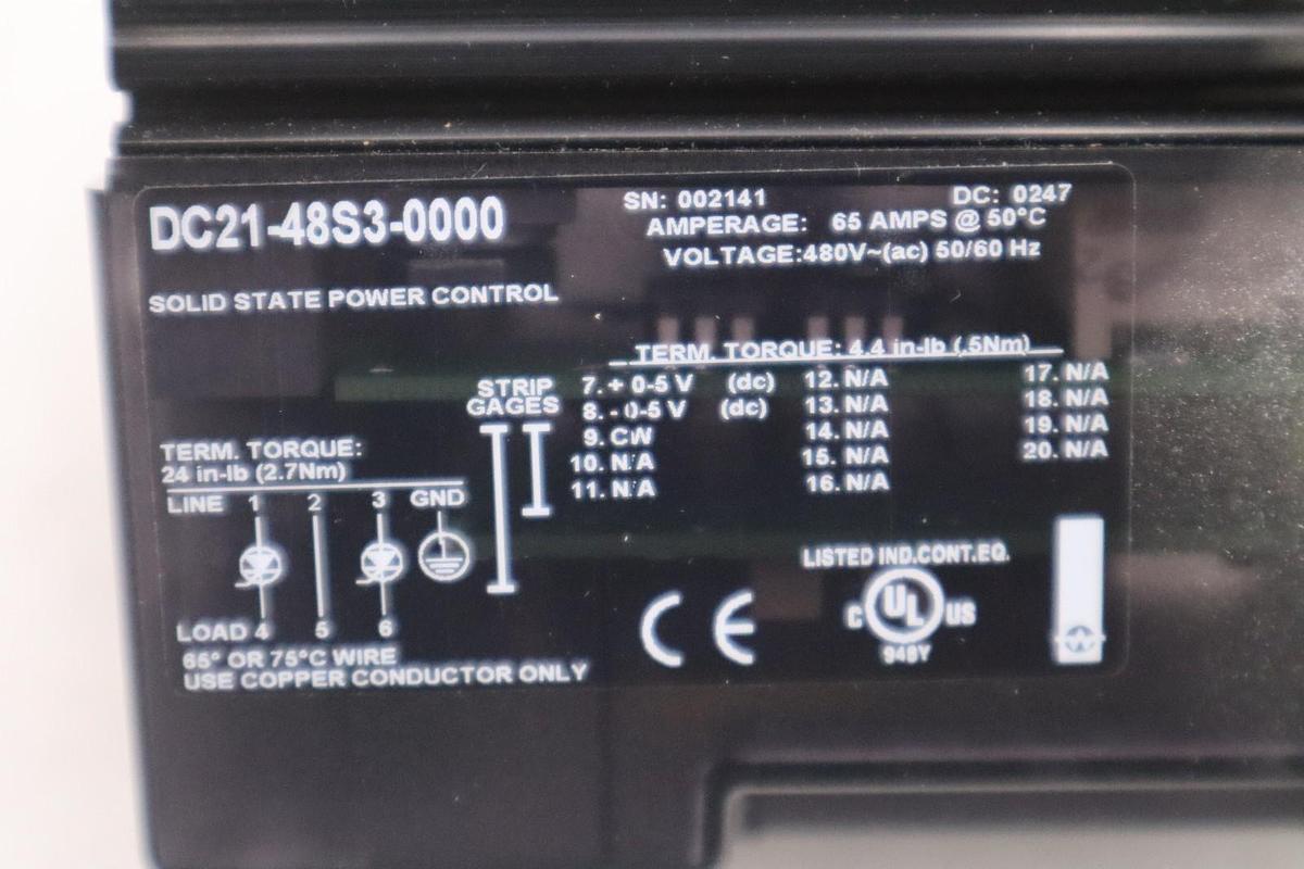 Watlow DC21-48S3-0000 Solid State Power Control 480v-ac - STOCK GF1391