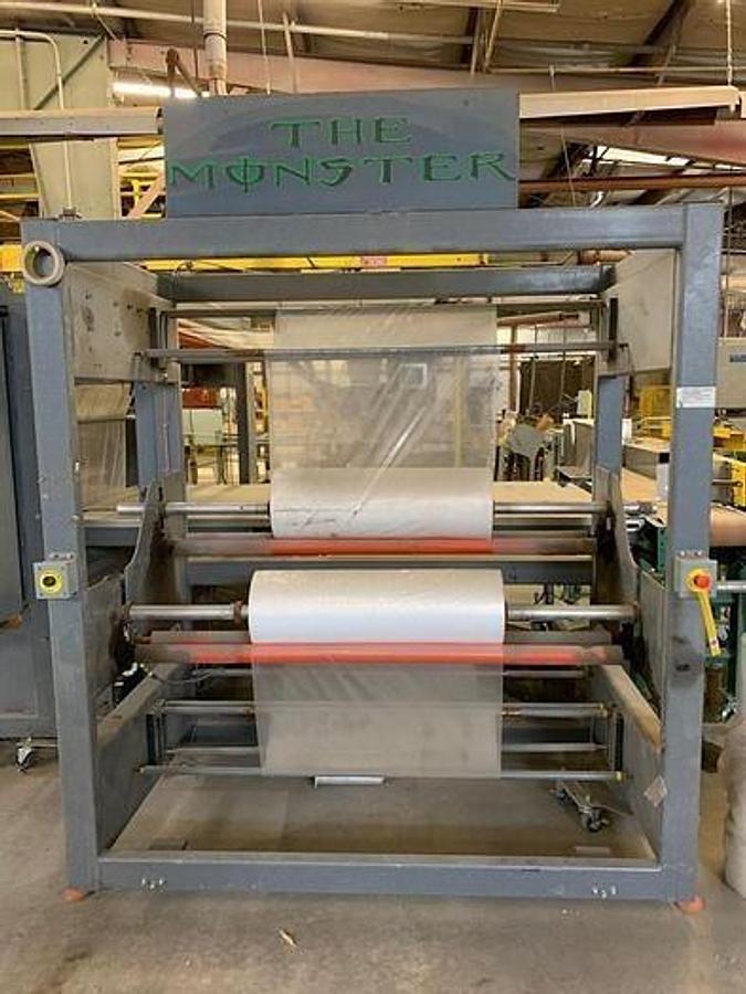 Used 50" W IN-LINE AUTOMATIC SHRINK BUNDLER W/ WELDOTRON 1250 BUNDLER & 5016 TUNNEL