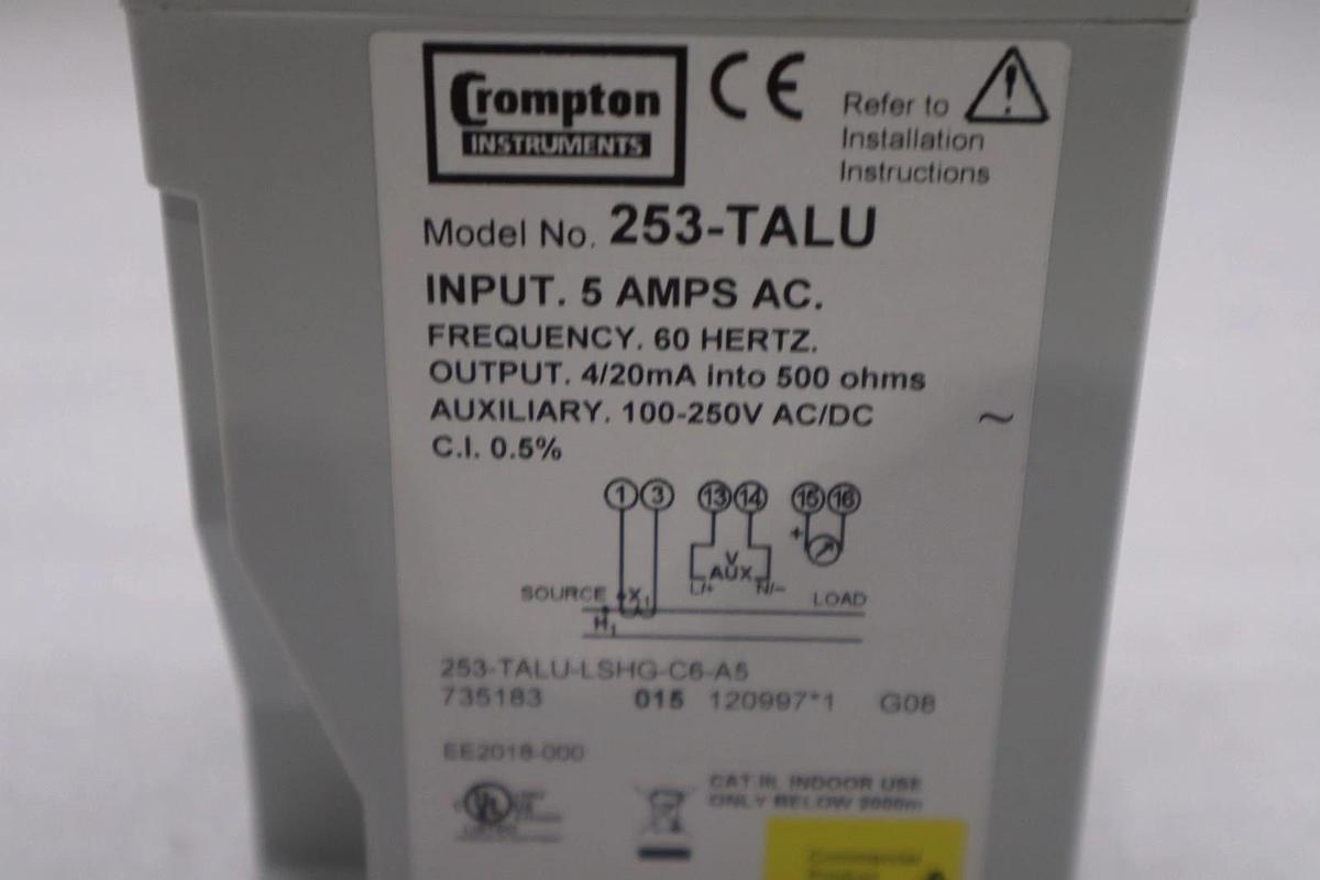 New OPEN BOX Crompton Paladin 253-TALU-LSHG-C6-A5 Current Transducer STOCK K145D
