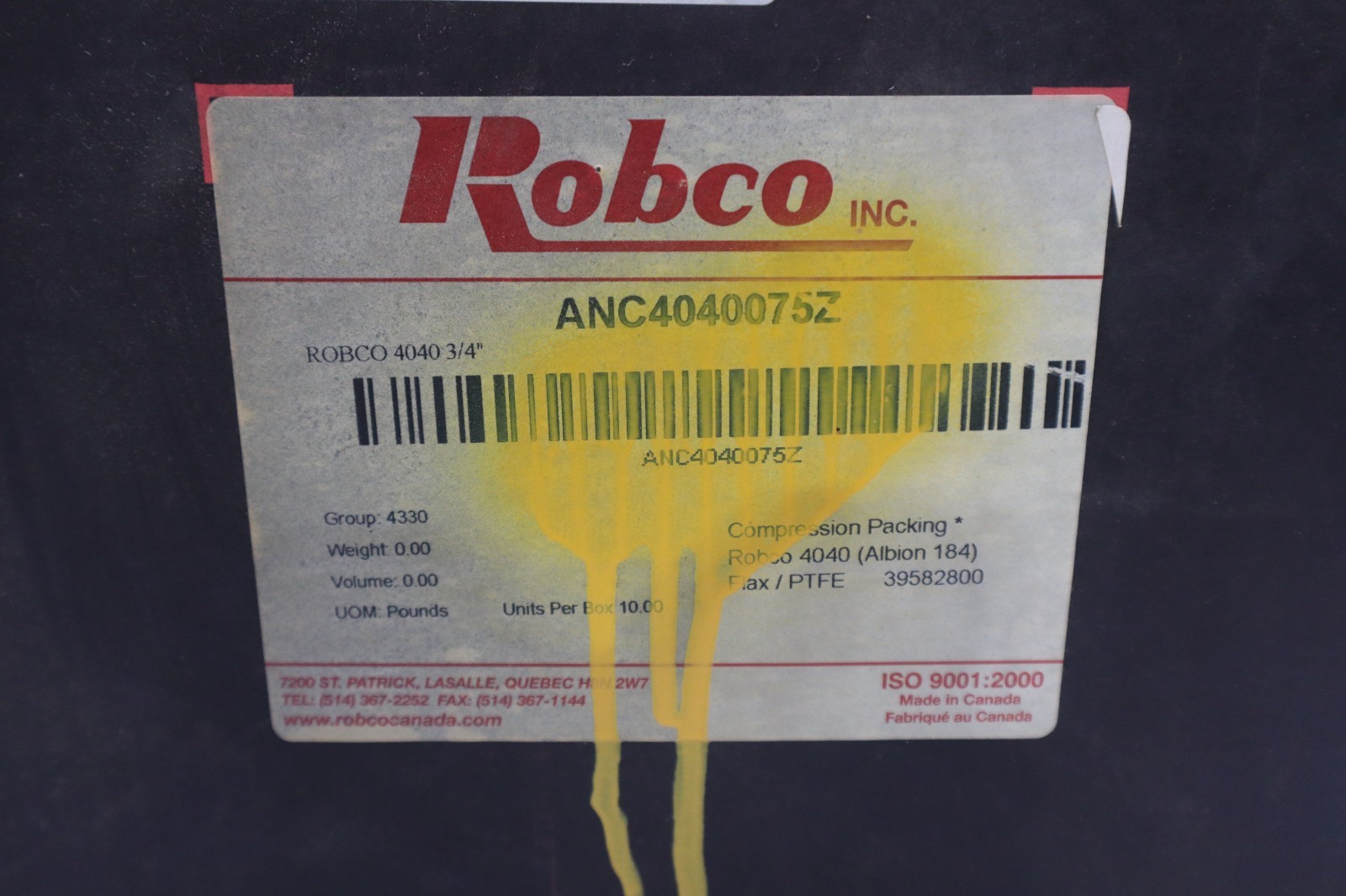 ROBCO ANC4040075Z 4040 3/4"  10 POUNDS - NEW IN BOX - STOCK GF852