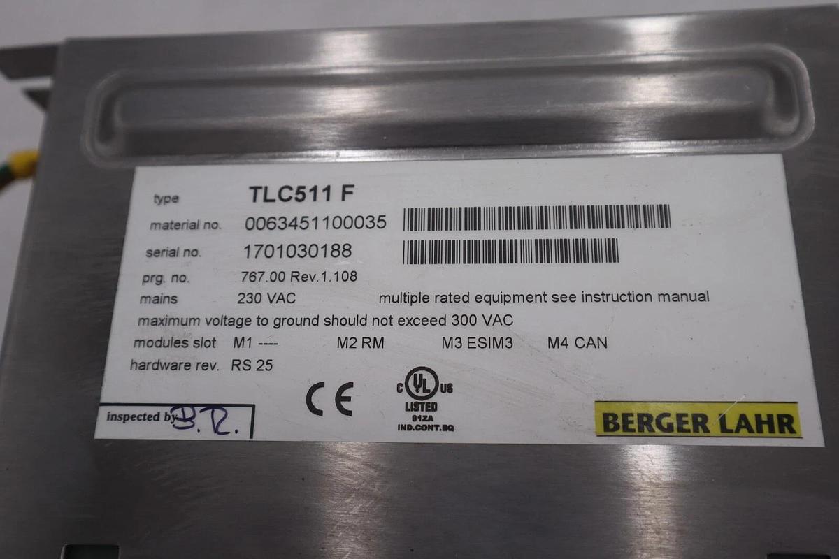 Used Bereger Lahr TLC511 F Servo Drive POSITIONING CONTROLLER 5 AMP STOCK B-724