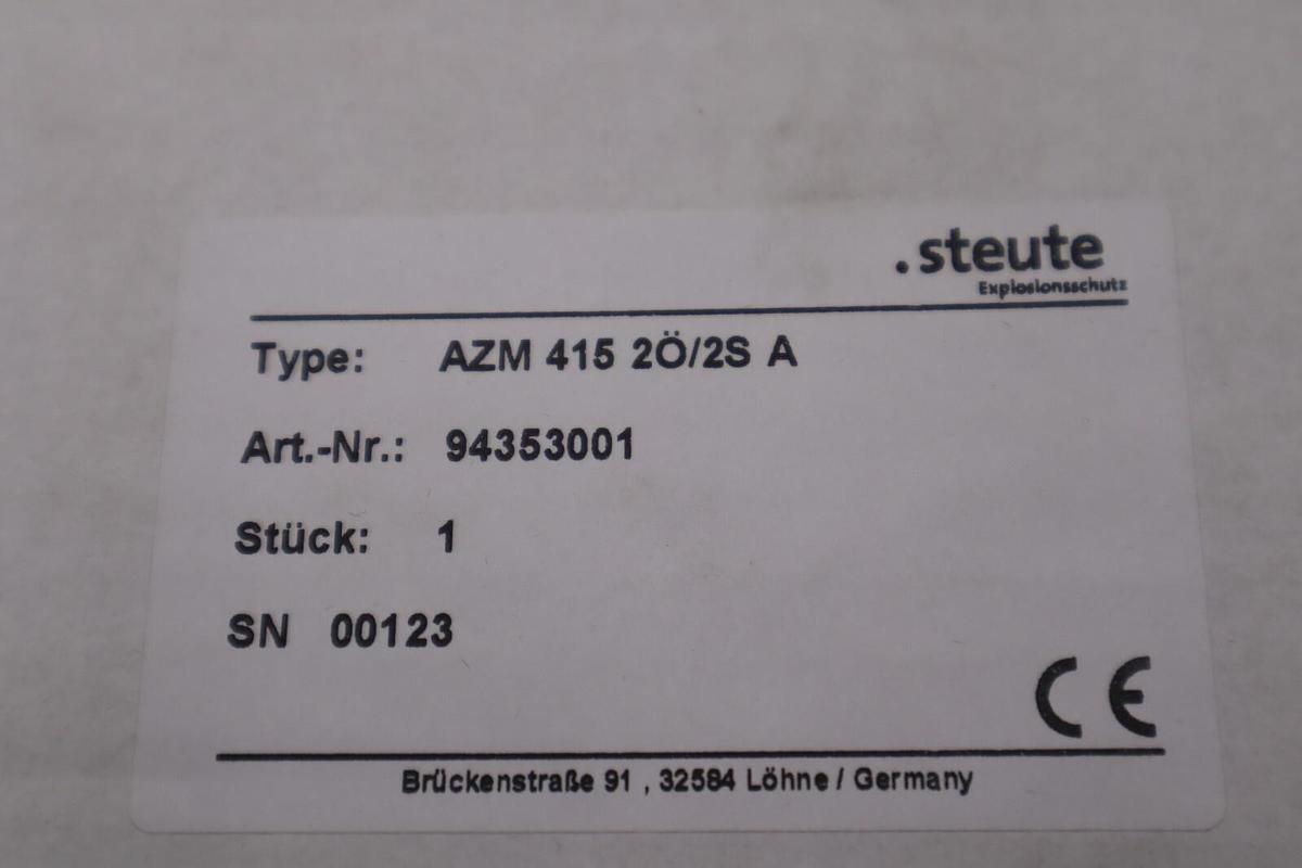 NEW AZM 415 415 2Ö/2S A Steute Sicherheitsschalter STOCK 2311-C