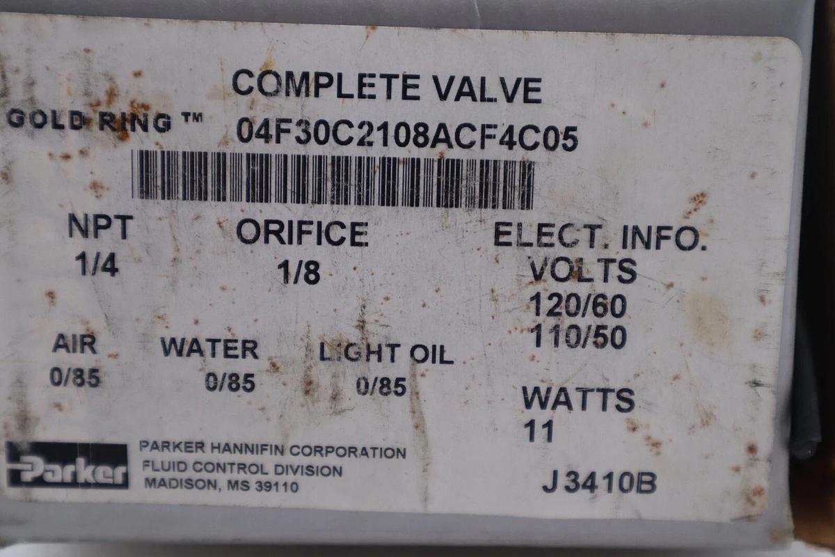 PARKER 04F30C2108ACF4C05 NPT  1/4 SOLENOID VALVE STOCK #K-2296