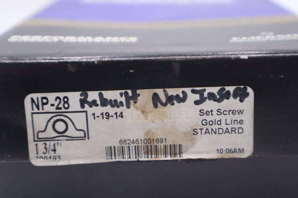 Used REBUILT SEALMASTER NP-28 Pillow Block Mount Ball Bearing 2-Bolt 1-3/4” STK 2130A