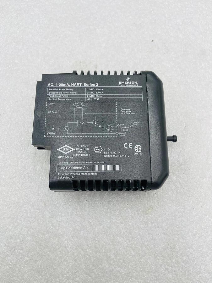 Used EMERSON DELTAV KJ3221X1-BA1 AO CARD 8 CH 4-20 MA HART SER 2 #K-2525