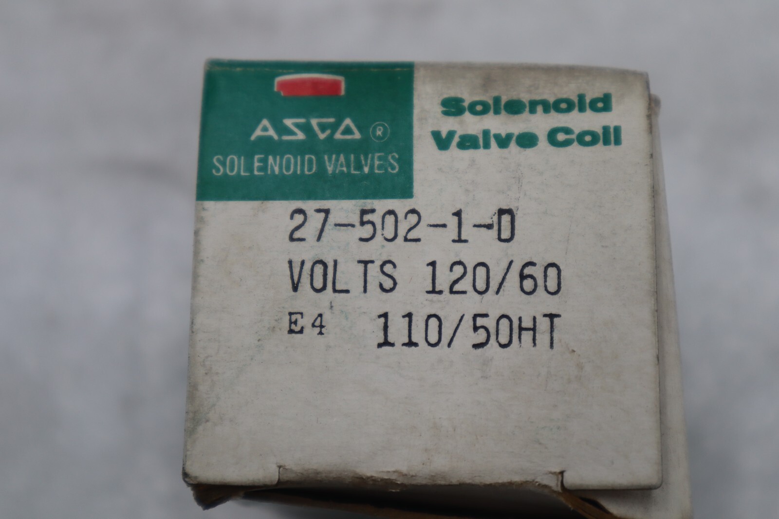 Used LOT OF 2 NEW OPEN BOX ASCO SOLENOID VALVE COIL 27-502-1D STOCK K-3555