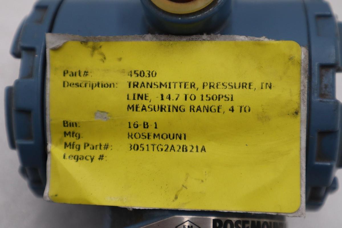 Used NEW Rosemount 3051TG2A2B21A Pressure Transmitter STOCK L-95C