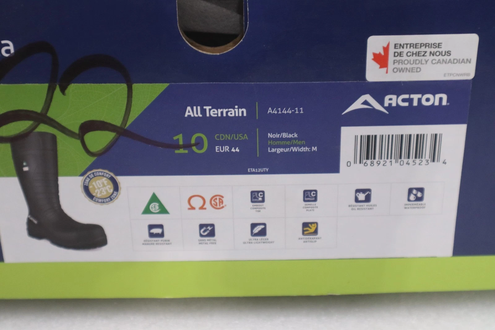 Used ACTION All Terrain 15" Composite Toe Rubber Work Boots A4144-11 - STOCK SGF97