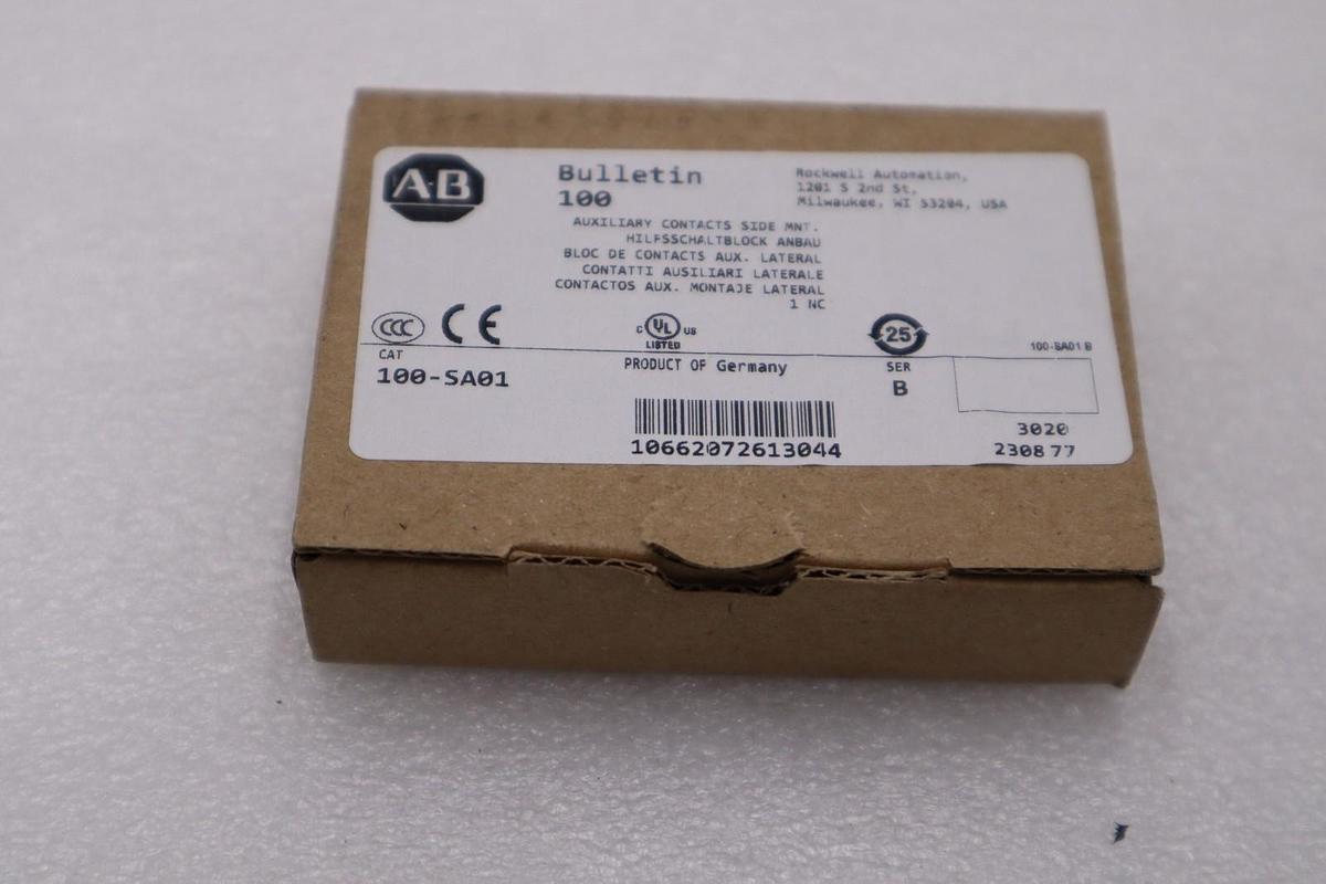 LOT OF 2 - Allen Bradley 100-SA01 Auxiliary Contact Side Mount STOCK H860A