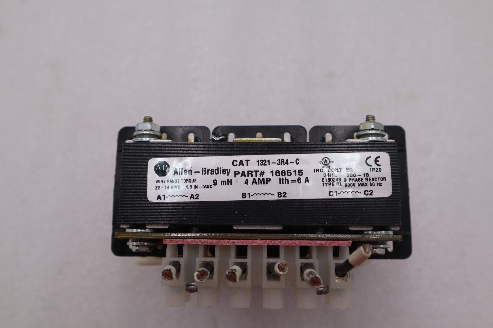 Used ALLEN BRADLEY 1321-3R4-C LINE REACTOR USED UNIT STOCK L-243-A