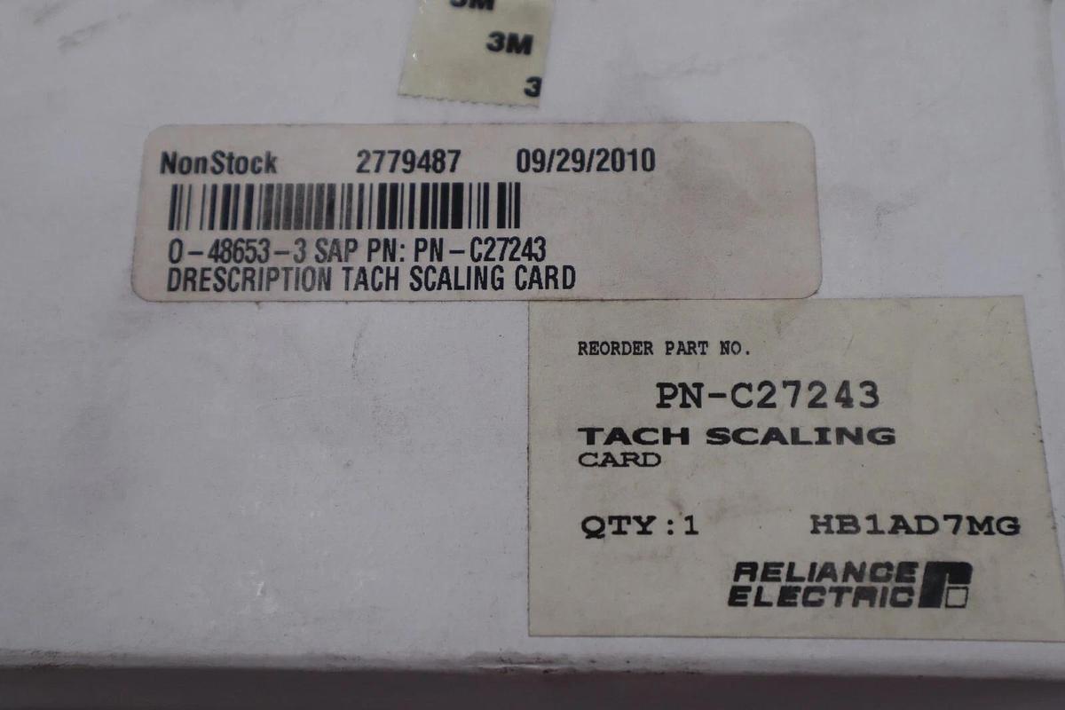 Reliance Electric Tach Scaling Card 0-48653-SAP PN C27243 #K-2207
