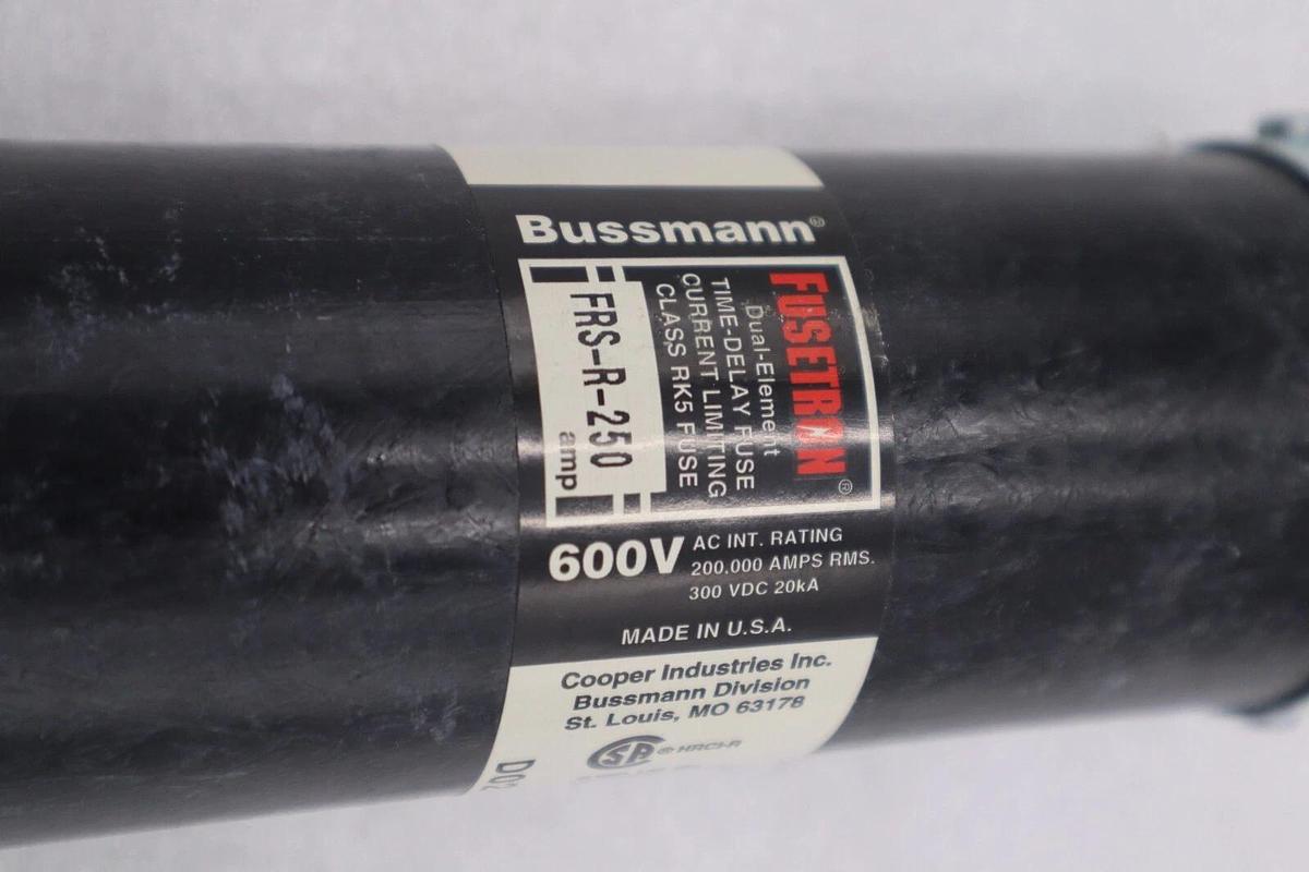 NEW OPEN BOX Bussman Fusetron FRS-R-250 250 Amp 600V STOCK 2110-A