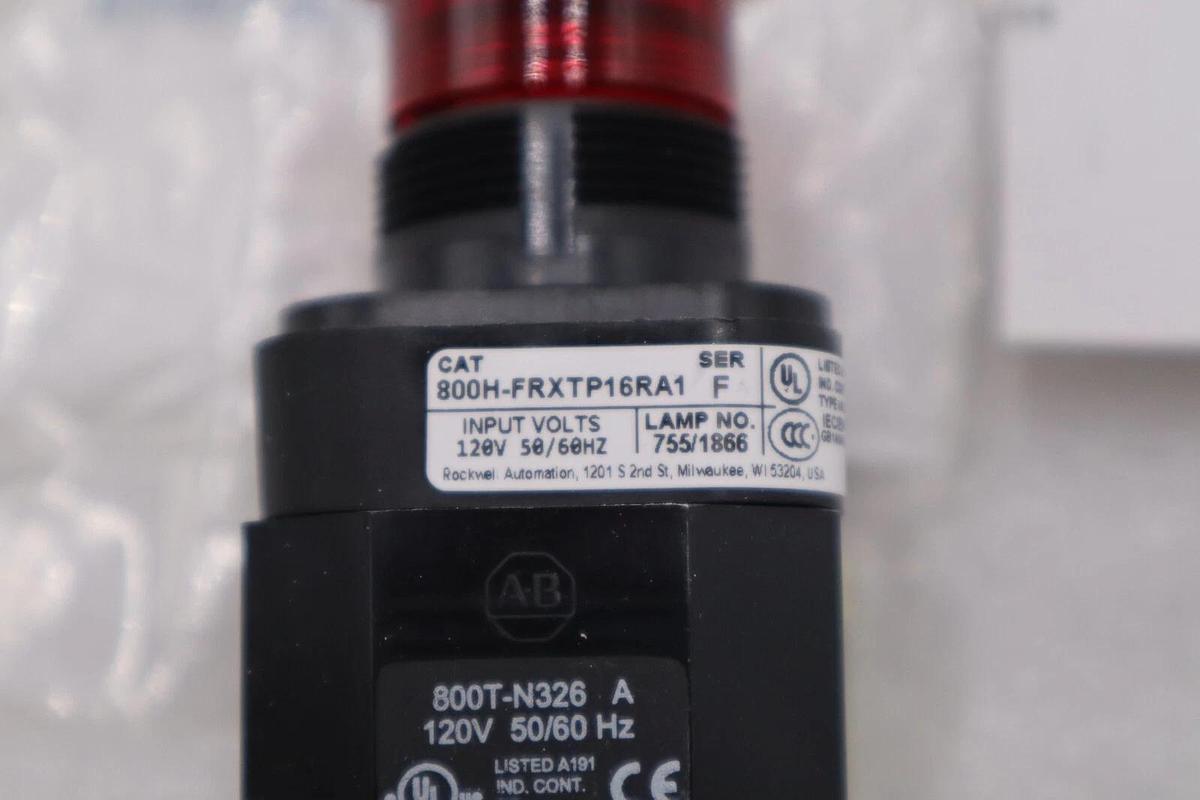 Used ALLEN BRADLEY 800H-FRXTP16RA1 SER. F PUSH-PULL DEVICE BUTTON NEW IN BOX #H656A