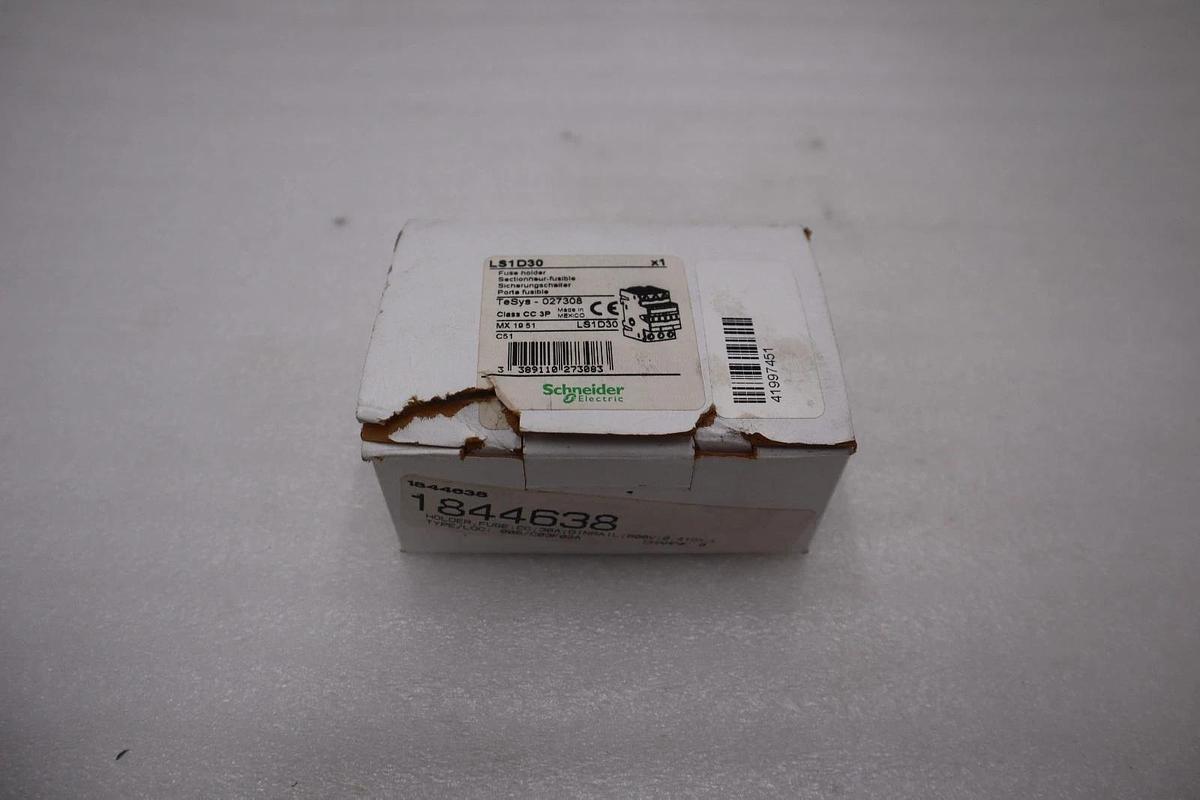 Used New Schneider Electric LS1D30 Fuse Holder TeSys-027308 Class CC 3P 30A #H1088A