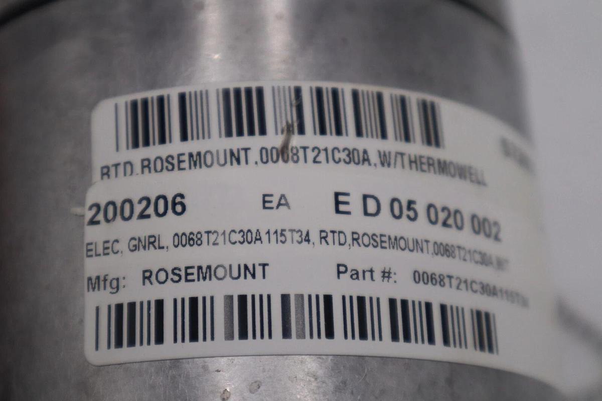 EMERSON 0068T21C30A115T34 ROSEMOUNT TRANSMITTER PROBE NEW UNIT STOCK G43A