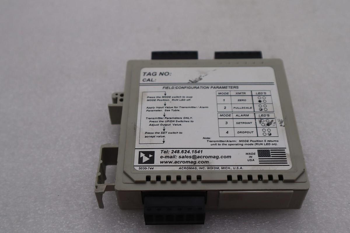 Acromag Transmitter Alarm Model: 841T-1500 Ser. 292365K CAT II New Stock #2664