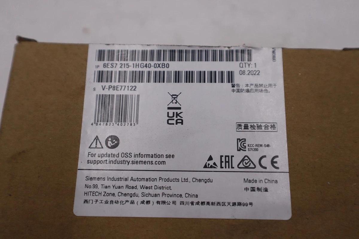 Siemens 6ES7 215-1HG40-0XB0 6ES72151HG400XB0 SIMATIC S7-1200 CPU 12 NEW #GF-763A