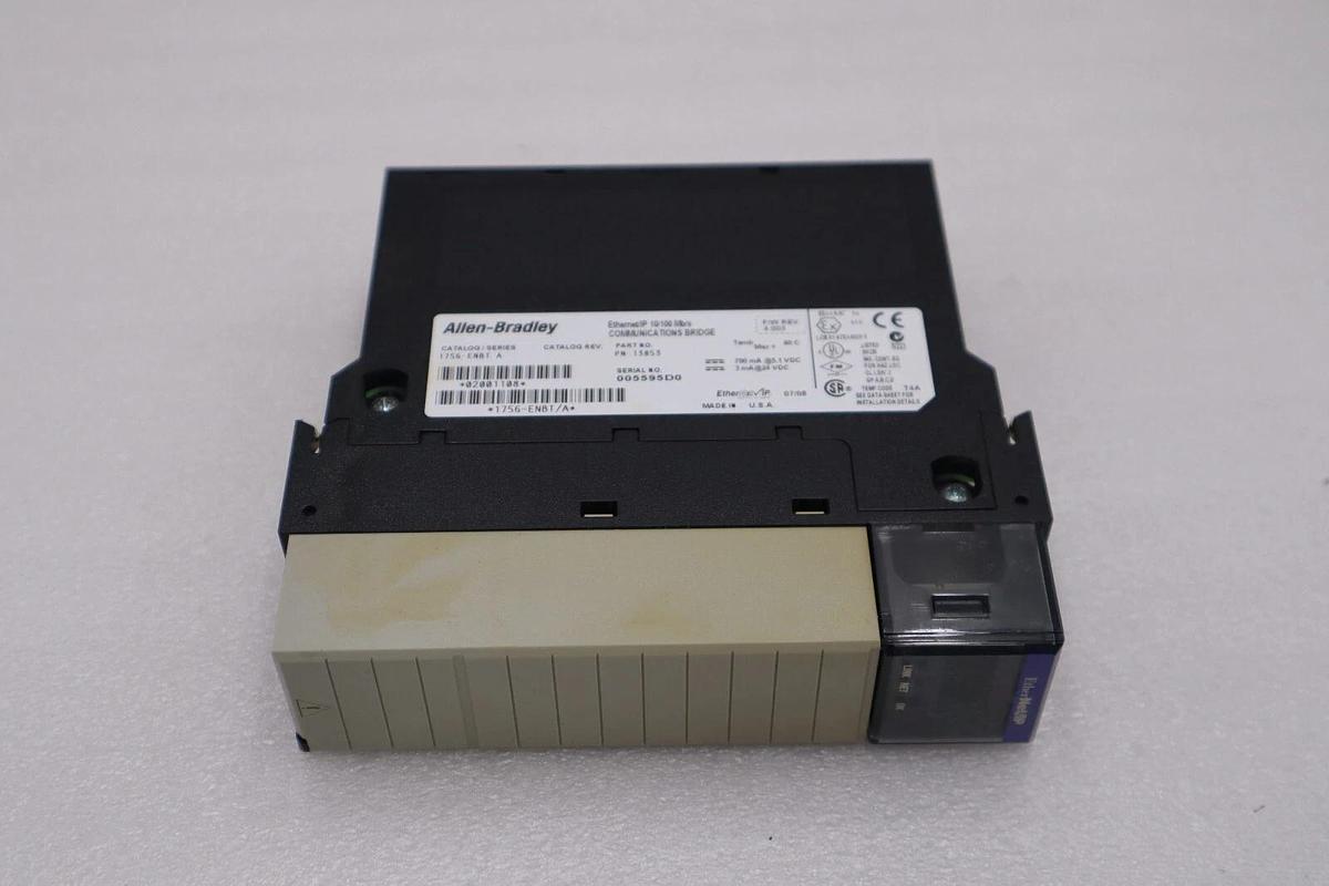 Used Allen Bradley 1756-ENBT Ser. A EtherNet/IP Communications Module STOCK 848C