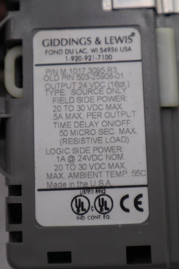 Used GIDDINGS & LEWIS DANAHER MOTION M.1017.3095 R3 / M10173095 R3 MODULE #6008