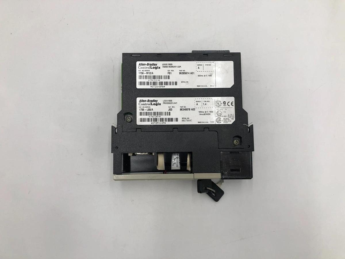 Used ALLEN BRADLEY PLC 1756-L55 SERIES A FW 1.4 STOCK NUMBER 1392