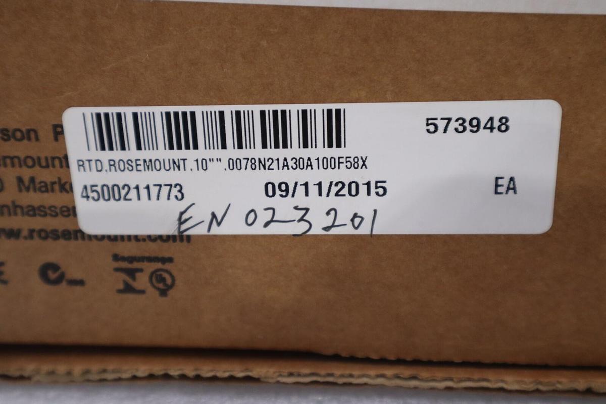 NEW IN BOX - ROSEMOUNT SENSOR 0078N21A30A100F58X STOCK G46