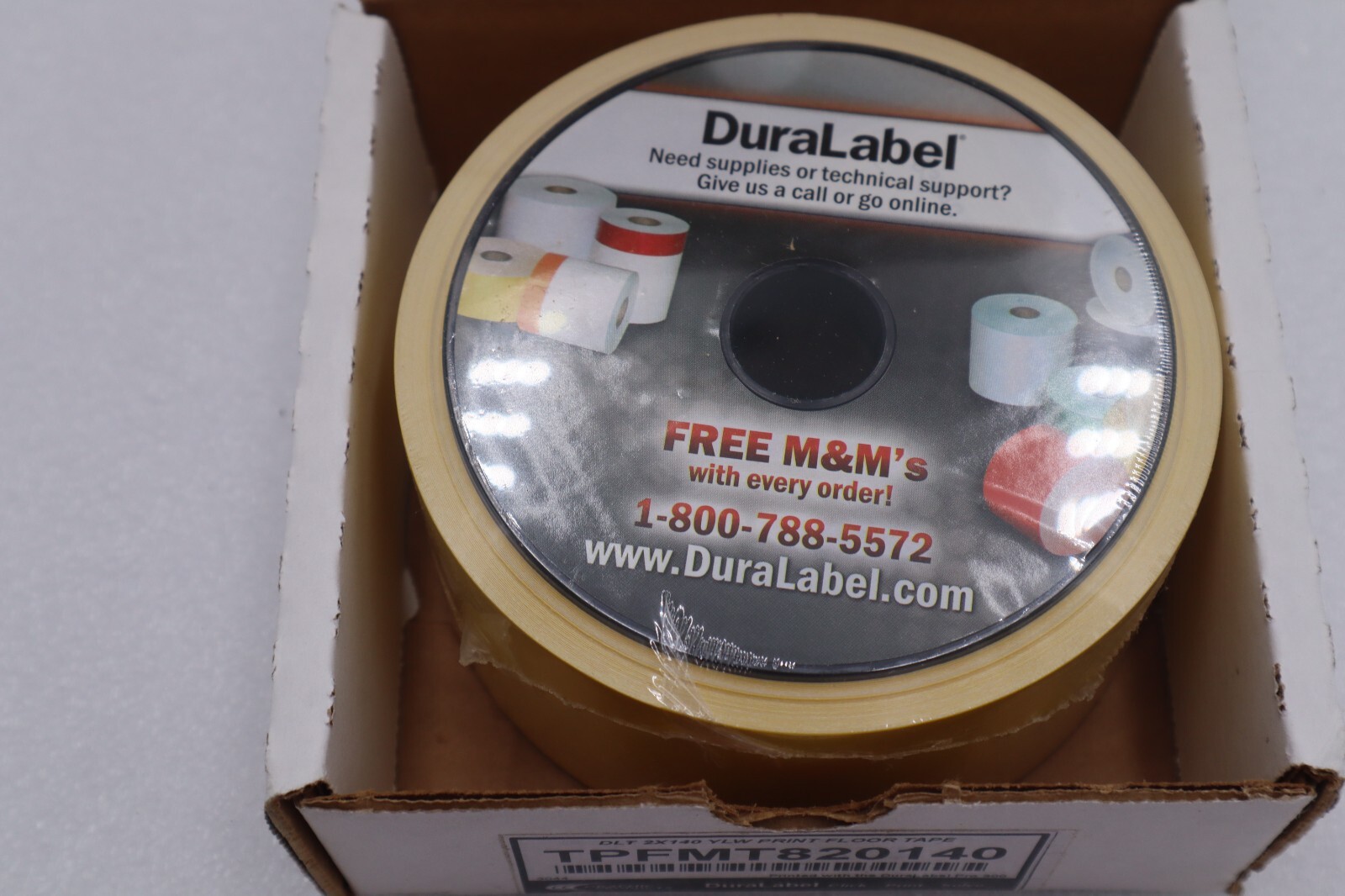 Used GRAPHIC PRODUCTS TPFMT820140 DURA LABEL PRINT FLOOR TAPE #2495