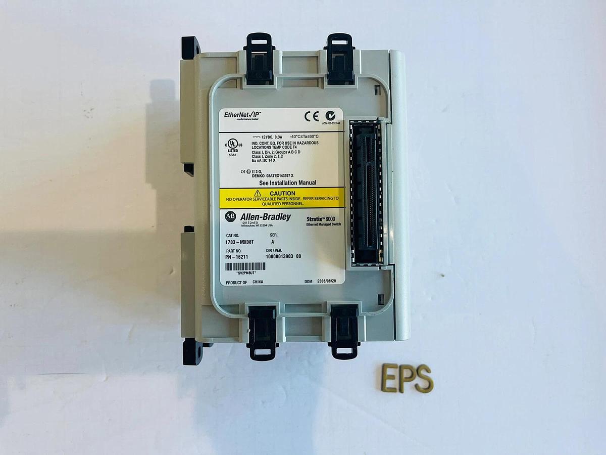 Used Allen Bradley 1783-MX08T /A Stratix 8000 Copper Expansion Module 8-Port #K-1421