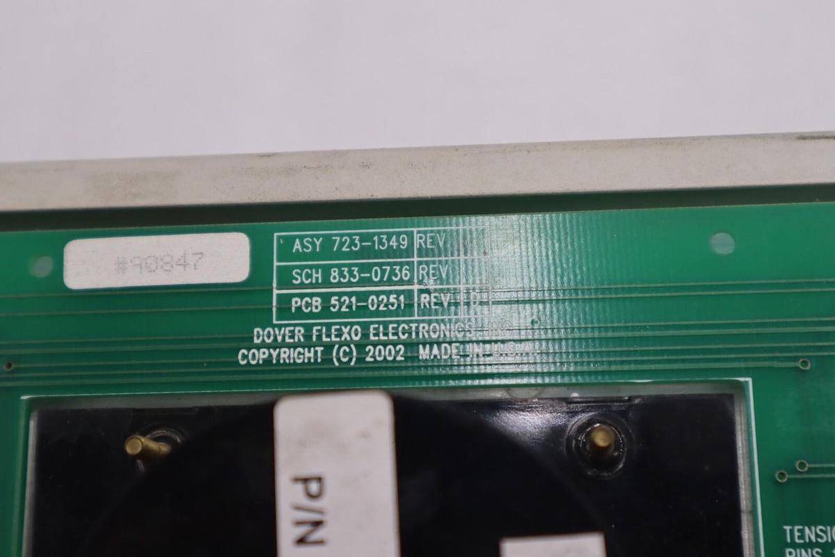 Used DOVER FLEXO WEBHANDLER 2 14A-30-36 TENSION CONTROLLER 115/230V STOCK #4128