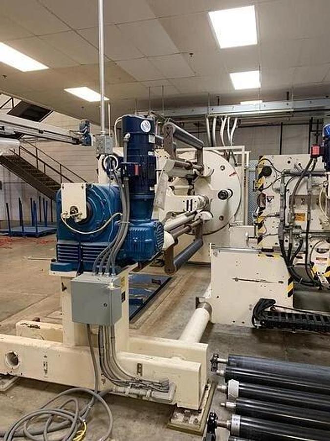 Used 66" GEOMETRICS SHAFTLESS TURRET UNWIND WITH SPLICING 40" OD CAPACITY