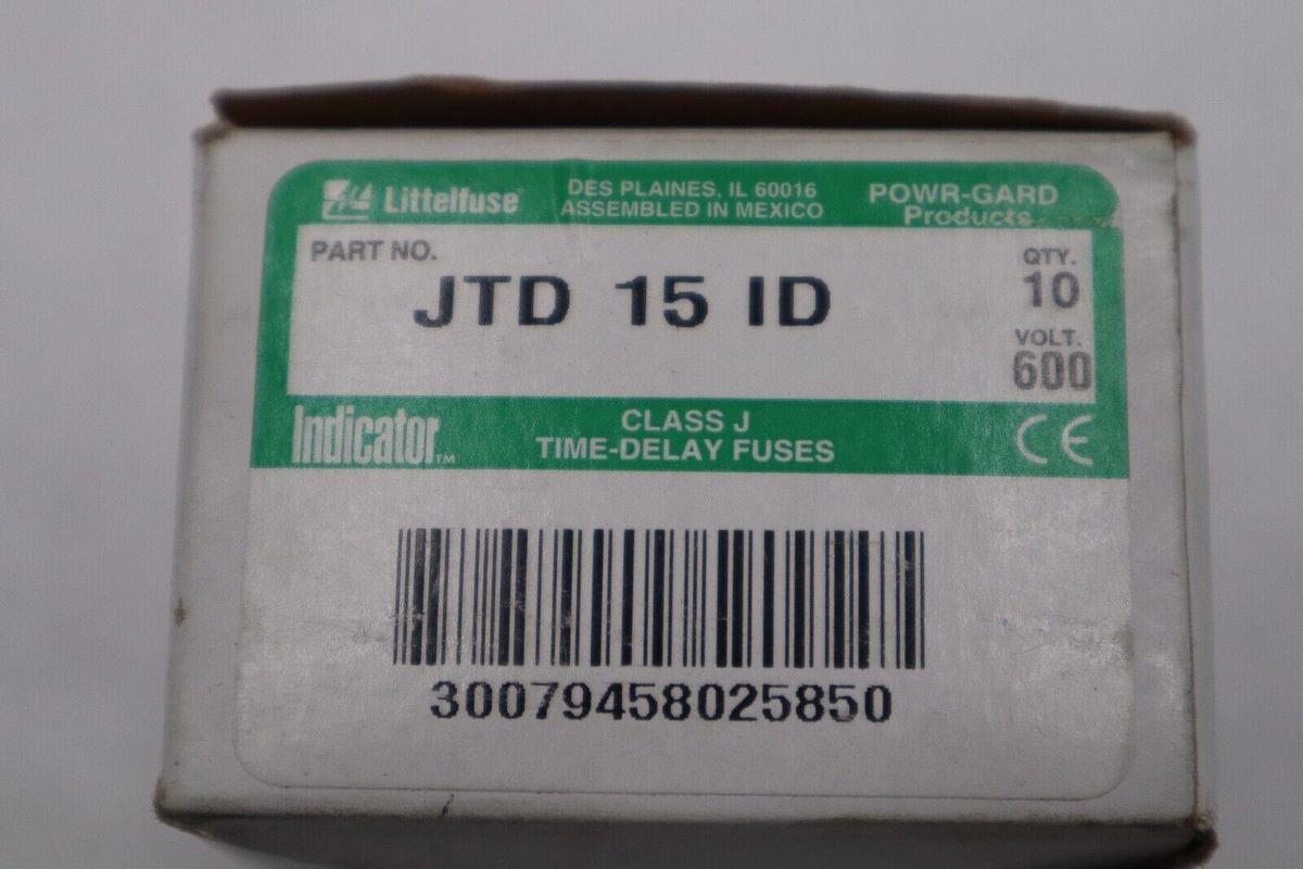 NEW OPEN BOX (10) Littelfuse JTD 15 ID Time Delay Indicator Fuses STOCK 5837