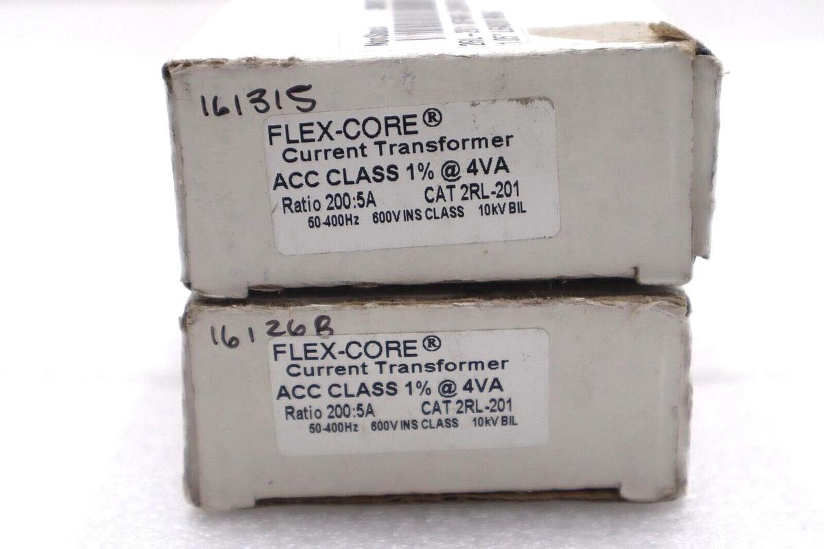 Flex-Core 2RL-201 Current Transformer ACC Class 4VA 200 5A New Open Box #K-2185