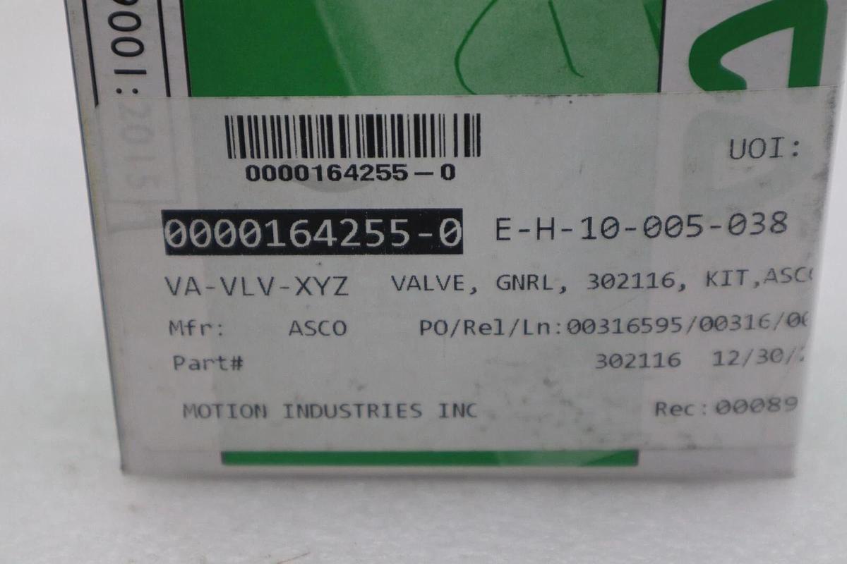 Used NEW IN BOX Asco Red Hat 302116 Rebuild Kit STOCK G818A