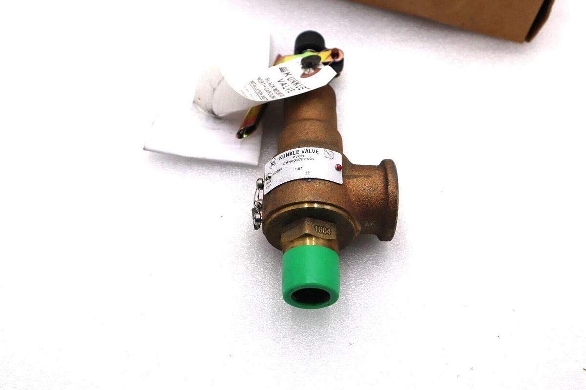 Used NEW KUNKLE 6021EDT01-LM RELIEF VALVE 3/4" 250 PSIG CAP 2829 LB/R J16 #L-628