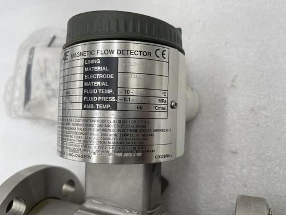 Yokogawa Admag AE202DN Magnetic Flow Detector 25mm Flow Tube Stock 3402